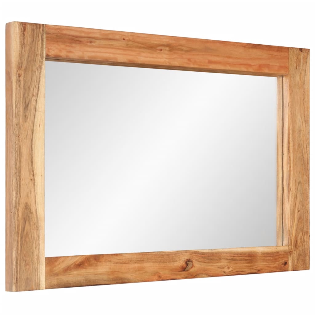 Vidaxx Mirror 70x50 cm Solid Acacia Wood and Glass