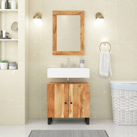 Vidaxx Mirror 70x50 cm Solid Acacia Wood and Glass