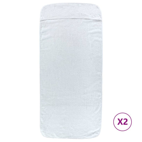 Vidaxl Beach håndklæder 2 stk 400 g m² 60x135 cm stof hvid