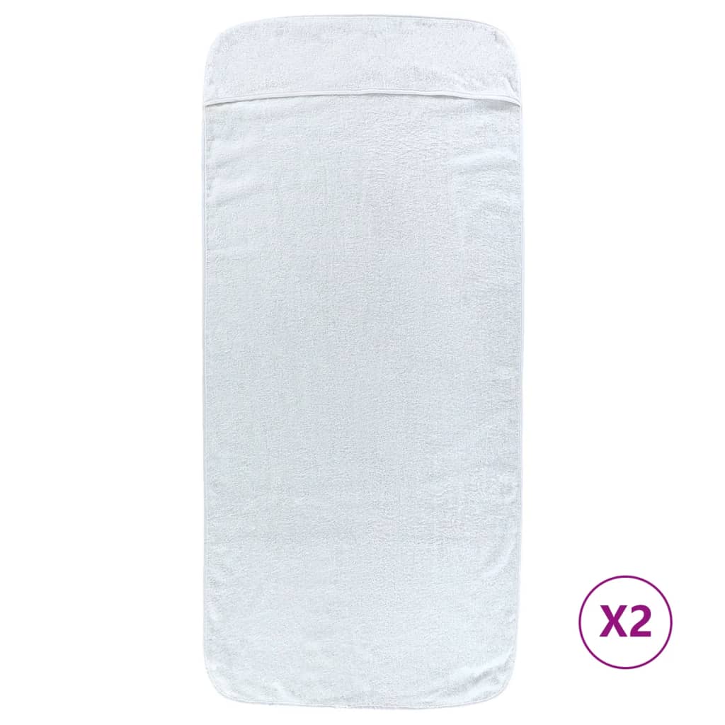 Vidaxl Beach håndklæder 2 stk 400 g m² 75x200 cm stof hvid