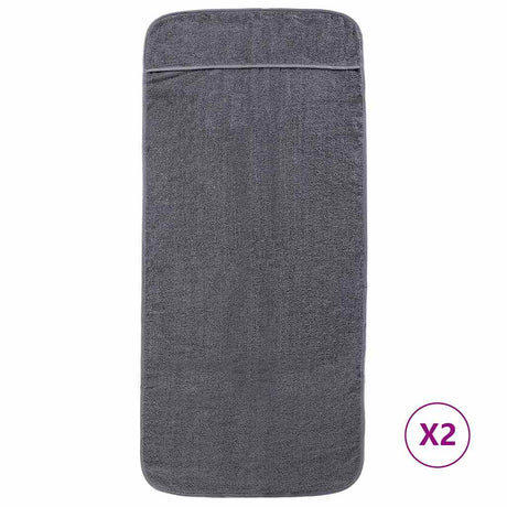 Vidaxx Beach håndklæder 2 stk 400 g m² 60x135 cm stof Anthracite