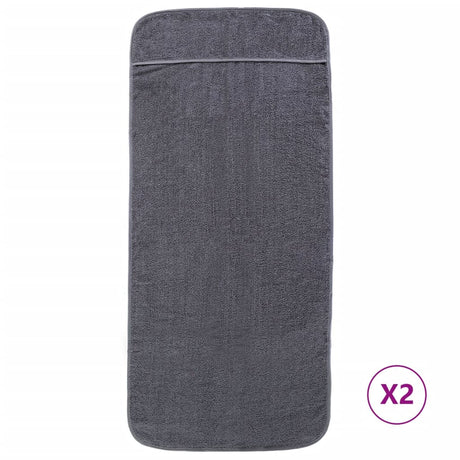Vidaxx Beach håndklæder 2 stk 400 g m² 75x200 cm stof Anthracite