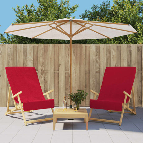 Vidaxl Beach håndklæder 2 stk. 400 g m² 60x135 cm stofburgunder rød