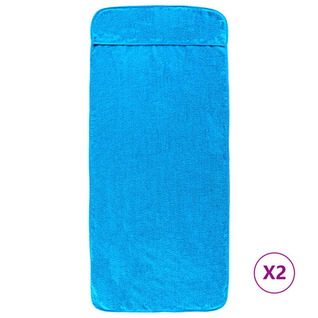 Vidaxl Beach håndklæder 2 stk 400 g m² 60x135 cm stof turkis