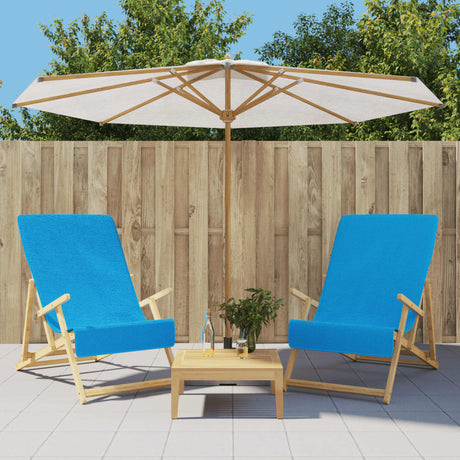 Vidaxl Beach håndklæder 2 stk 400 g m² 60x135 cm stof turkis