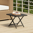 Vidaxl tafel inklapbaar 45x35x32 cm poly rattan zwart