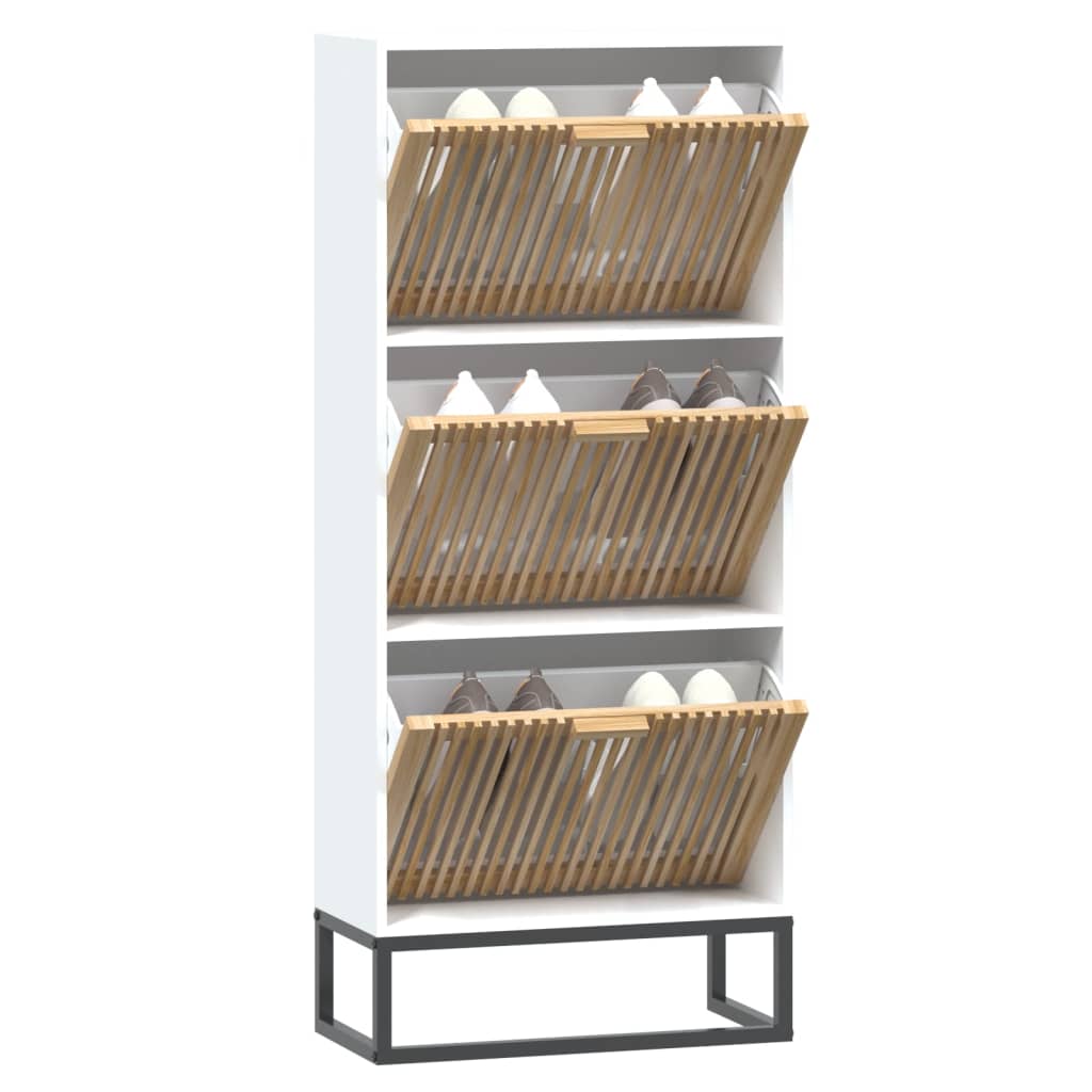 VIDAXX SHOE CABINET 52X25X120 cm konstrueret træhvide