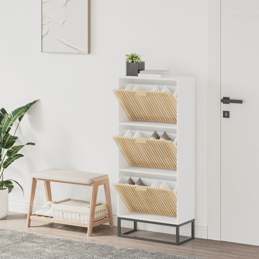 VIDAXX SHOE CABINET 52X25X120 cm konstrueret træhvide