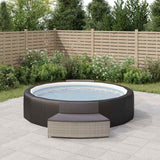 Vidaxl Spa -bænke med puder 2 stk Poly Rattan Gray
