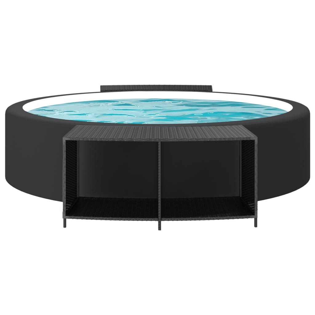 Vidaxl opbevaringshylder 2 stk Poly Rattan Black