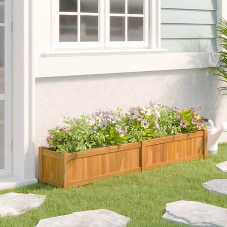 Vidaxl Planter hævede 150x30x25 cm solid teak