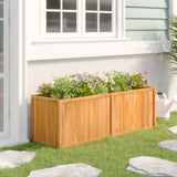 Vidaxl Planter hævede 150x50x50 cm solid teak