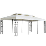 Vidaxl Gazebo med dobbelt tag 6x3 m hvid