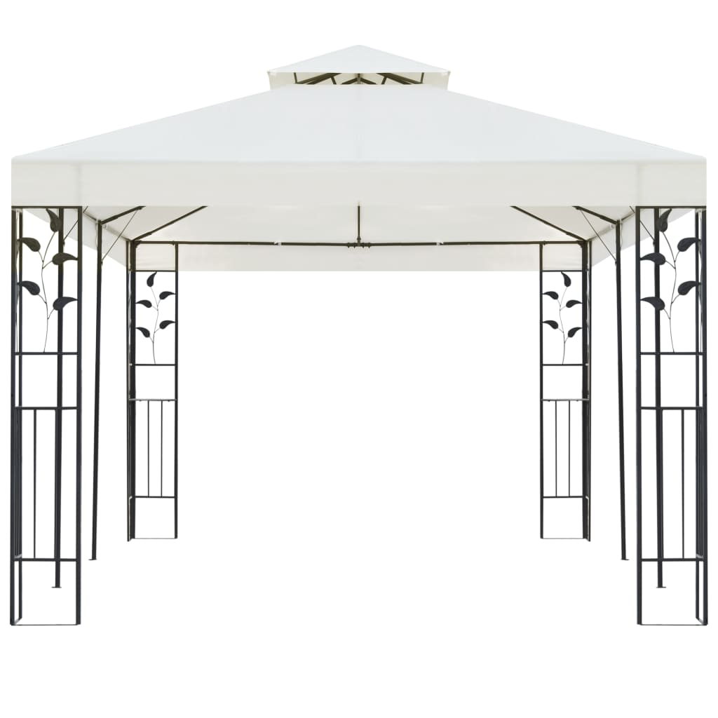 Vidaxl Gazebo med dobbelt tag 6x3 m hvid