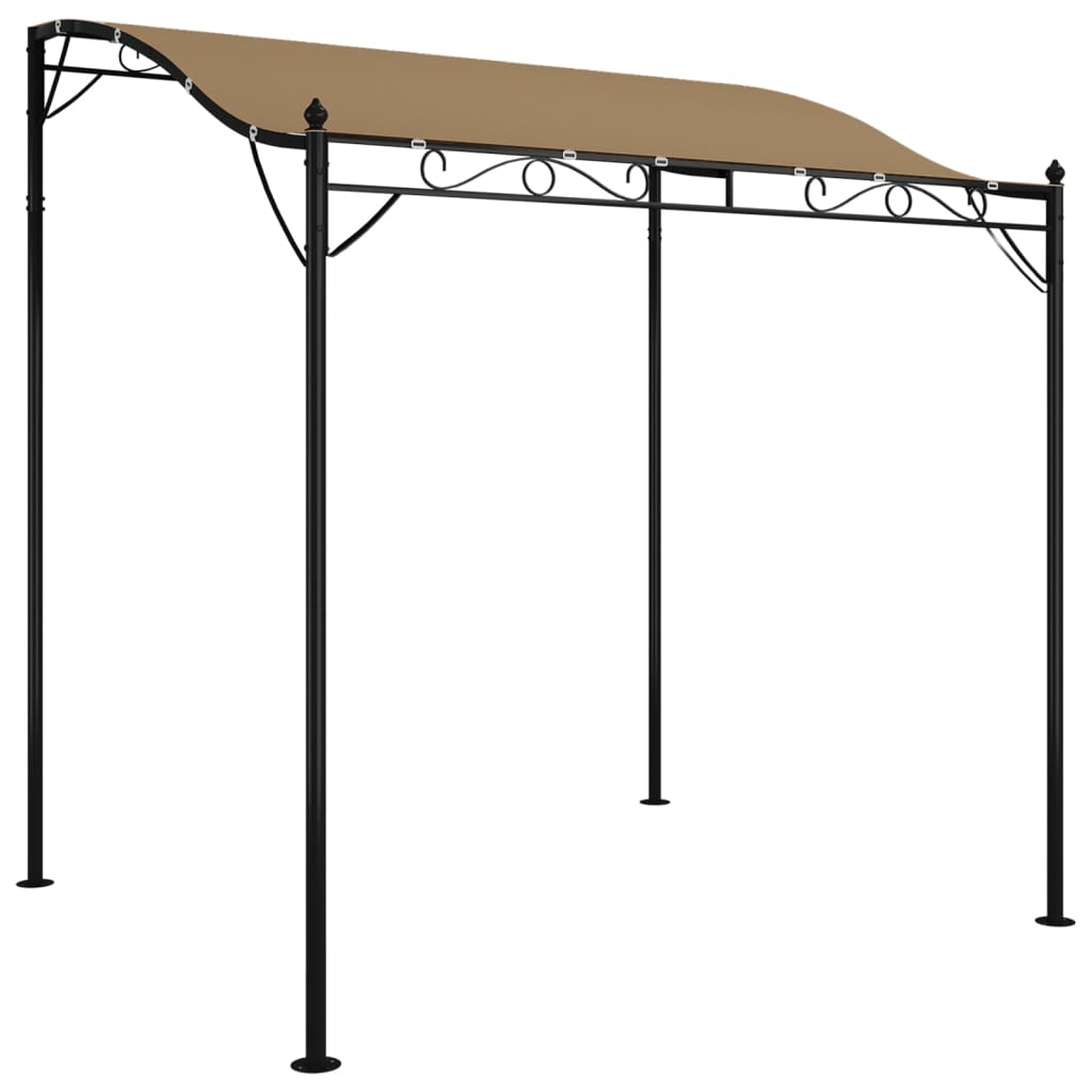 Vidaxl markise 2x2,3 m 180 g m² stof og stål taupe