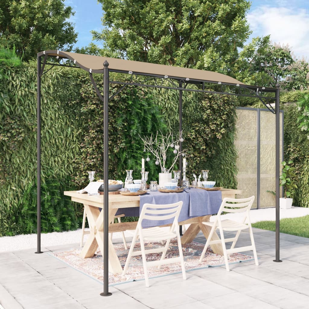 Vidaxl markise 2x2,3 m 180 g m² stof og stål taupe