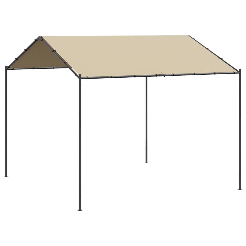 Vidaxxl Garden Pavilion 4x4 M stål og stof beige