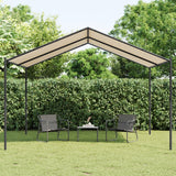 Vidaxxl Garden Pavilion 4x4 M stål og stof beige