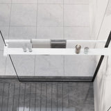 Vidaxl Walkschep for Walk -In brusevæg 80 cm aluminium hvid