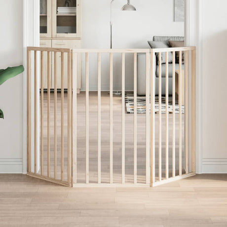 Vidaxx foldbar hundelåge 3 paneler 150 cm poppeltræ