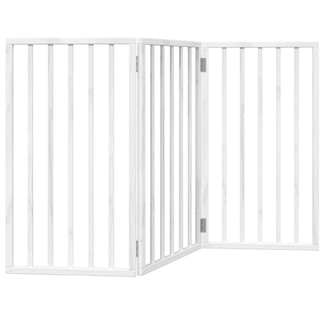 Vidaxx foldbar hundelåge 3 paneler hvid 150 cm poppeltræ