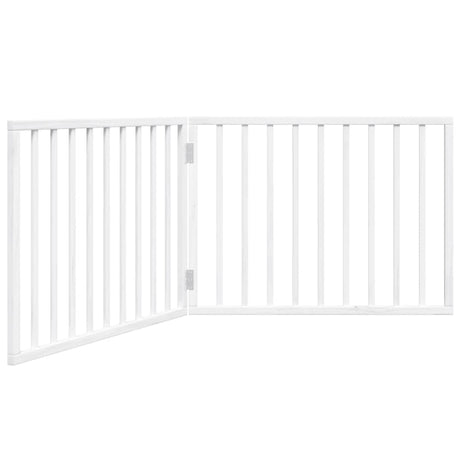 Vidaxx foldbar hundelåge 2 paneler hvid 160 cm poppeltræ