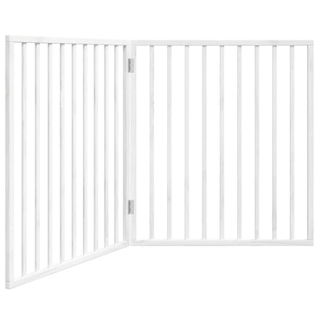 Vidaxx foldbar hundelåge 2 paneler hvid 160 cm poppeltræ