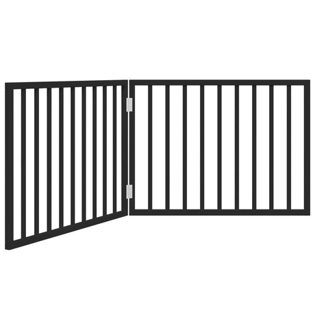 Vidaxx foldbar hundelåge 2 paneler sort 160 cm poppeltræ