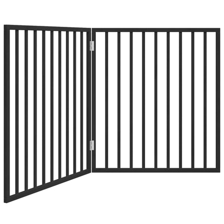 Vidaxx foldbar hundelåge 2 paneler sort 160 cm poppeltræ