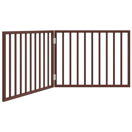 Vidaxx foldbar hundelåge 2 paneler 160 cm poppeltræ brun