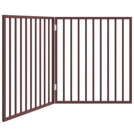 Vidaxx foldbar hundelåge 2 paneler 160 cm poppeltræ brun