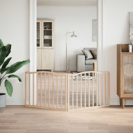 Vidaxx foldbar hundelåge 2 paneler 160 cm poppeltræ