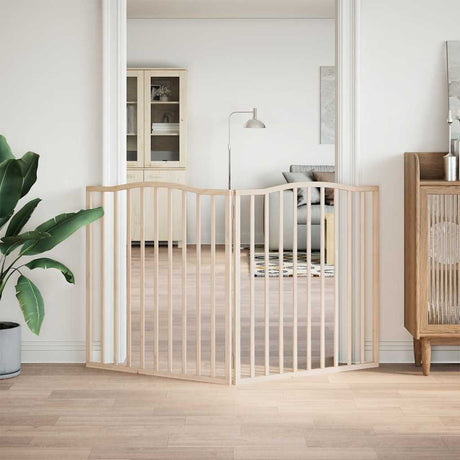 Vidaxx foldbar hundelåge 2 paneler 160 cm poppeltræ