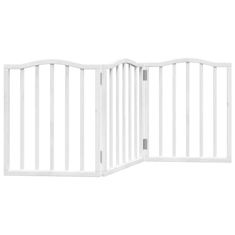Vidaxx foldbar hundelåge 3 paneler 150 cm poppeltræ hvid