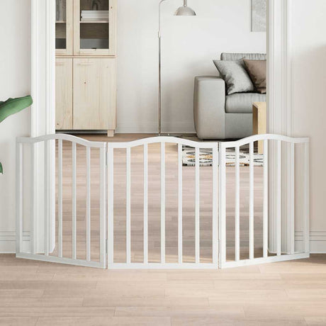 Vidaxx foldbar hundelåge 3 paneler 150 cm poppeltræ hvid