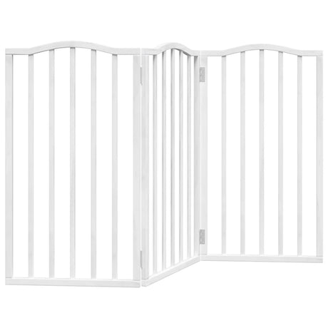 Vidaxx foldbar hundelåge 3 paneler 150 cm poppeltræ hvid