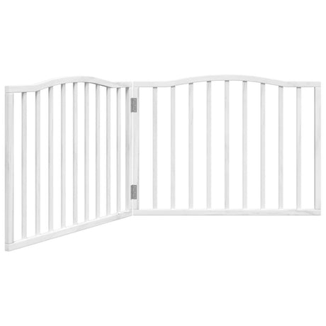 Vidaxx foldbar hundelåge 2 paneler 160 cm poppeltræ hvid