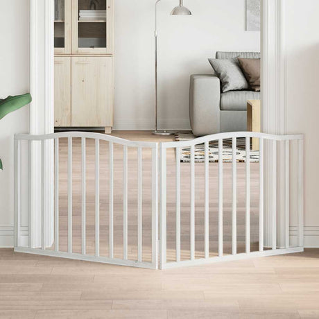 Vidaxx foldbar hundelåge 2 paneler 160 cm poppeltræ hvid