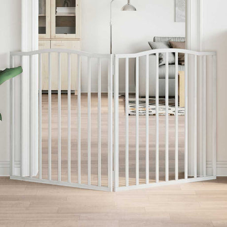 Vidaxx foldbar hundelåge 2 paneler 160 cm poppeltræ hvid