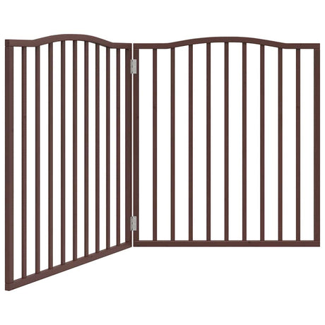 Vidaxx foldbar hundelåge 2 paneler 160cm poppeltræ brun eg