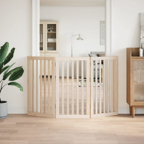 Vidaxx foldbar hundelåge 3 paneler 150 cm poppeltræ
