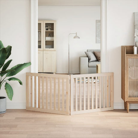 Vidaxx foldbar hundelåge 2 paneler 160 cm poppeltræ