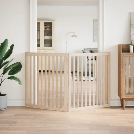 Vidaxx foldbar hundelåge 2 paneler 160 cm poppeltræ