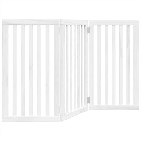 Vidaxx foldbar hundelåge 3 paneler 150 cm poppeltræ hvid