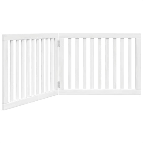 Vidaxx foldbar hundelåge 2 paneler 160 cm poppeltræ hvid