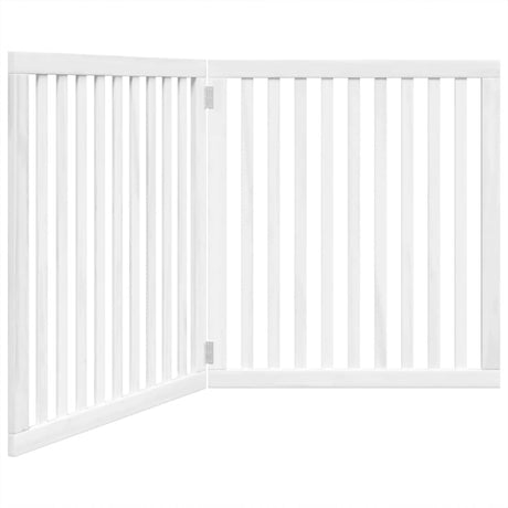 Vidaxx foldbar hundelåge 2 paneler 160 cm poppeltræ hvid