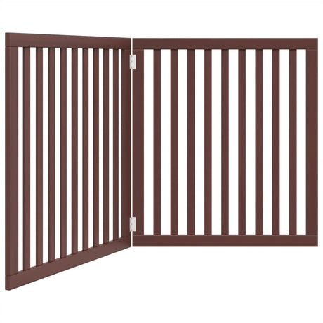 Vidaxx foldbar hundelåge 2 paneler 160 cm poppeltræ brun