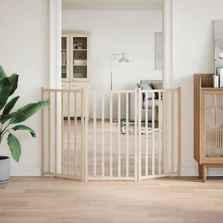 Vidaxx foldbar hundelåge 3 paneler 150 cm massivt fyrretræ