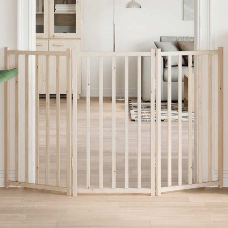 Vidaxx foldbar hundelåge 3 paneler 150 cm massivt fyrretræ