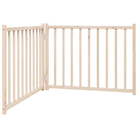 Vidaxl foldbar hundelåge 2 paneler 160 cm massiv fyrretræ
